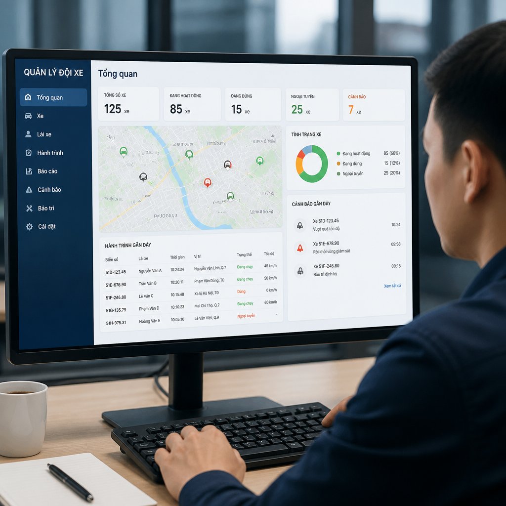 Phần mềm quản lý đội xe: Kiểm soát phương tiện toàn diện