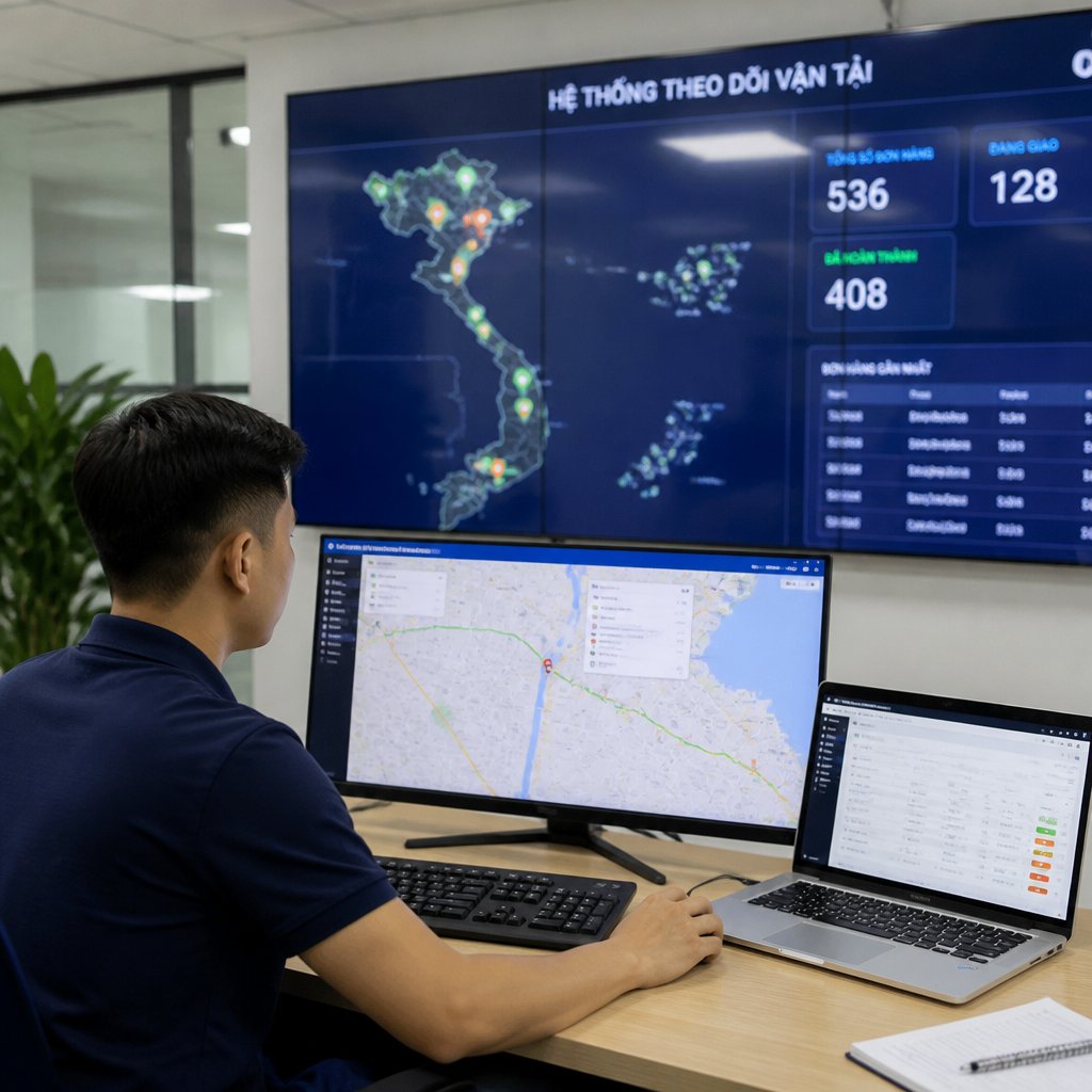 Phần mềm theo dõi vận tải: Giám sát đơn hàng theo thời gian thực