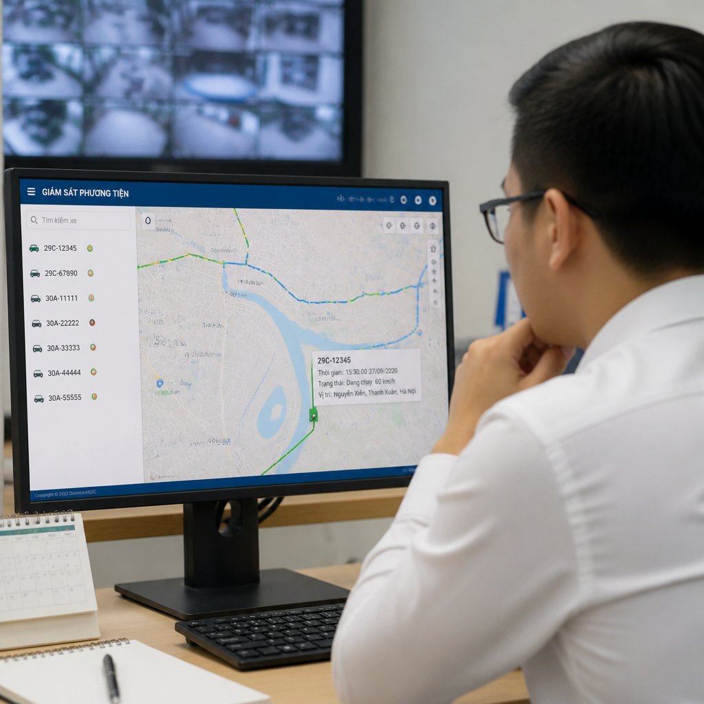 Phần mềm giám sát hành trình: Kiểm soát xe và lộ trình