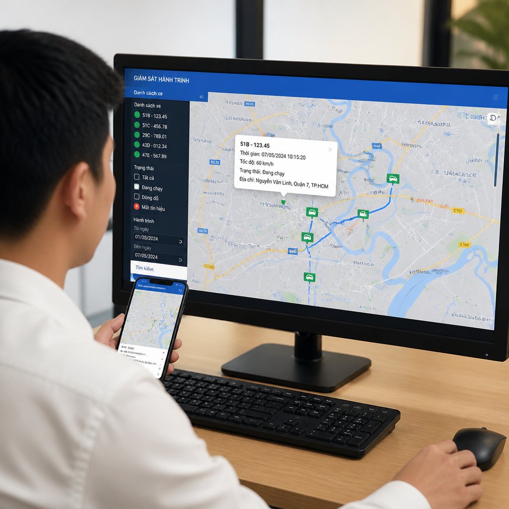 Phần mềm giám sát hành trình: Kiểm soát xe và lộ trình