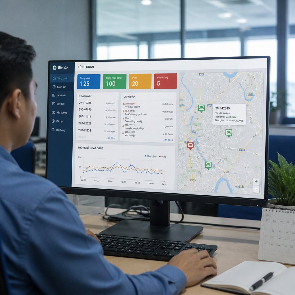 Phần mềm quản lý phương tiện vận tải: Quản lý xe tập trung