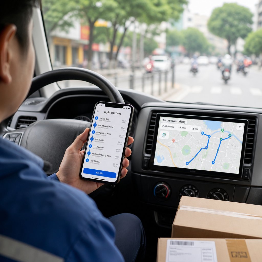 Phần mềm định tuyến giao hàng: Tối ưu tuyến đường thông minh