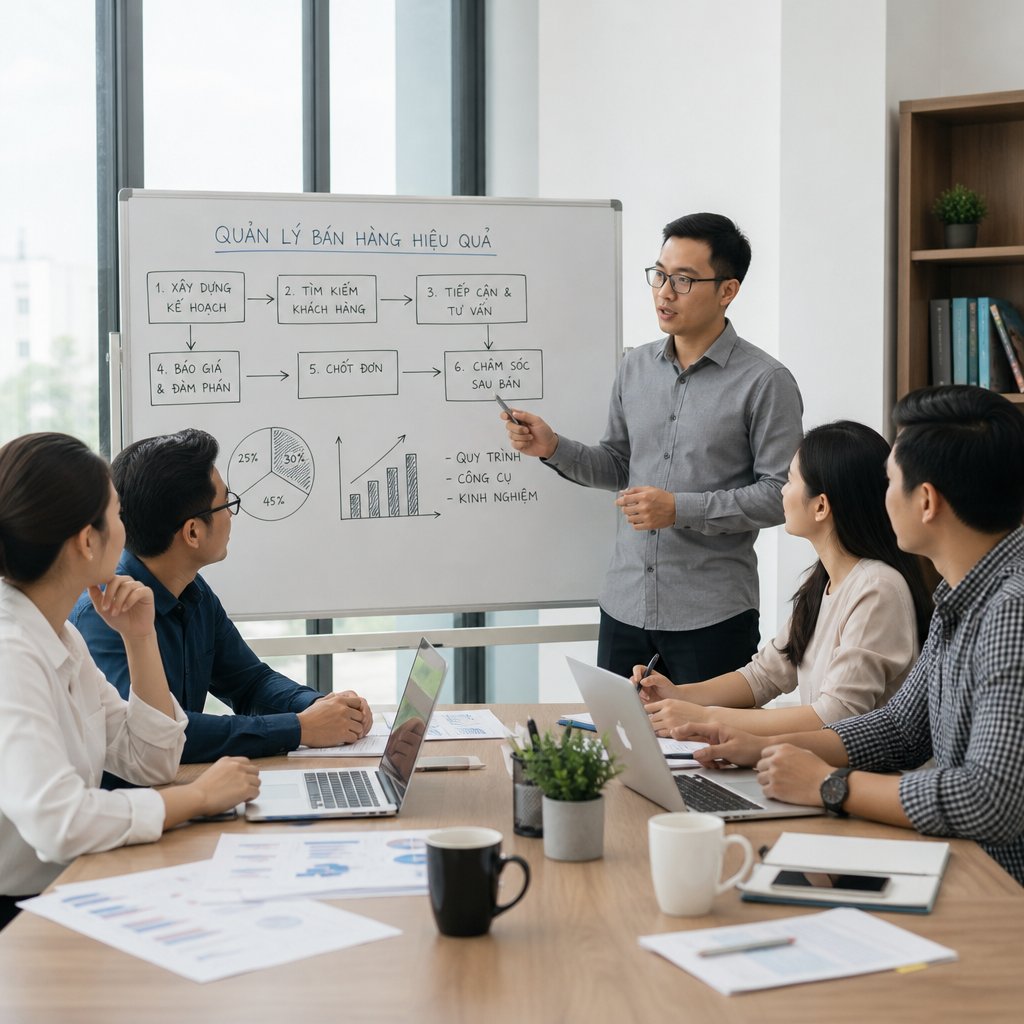 Quản lý bán hàng hiệu quả Quy trình công cụ và kinh nghiệm thực tế