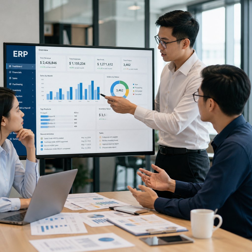 Lựa chọn các phần mềm ERP hiện nay Tiêu chí đánh giá và kinh nghiệm thực tế