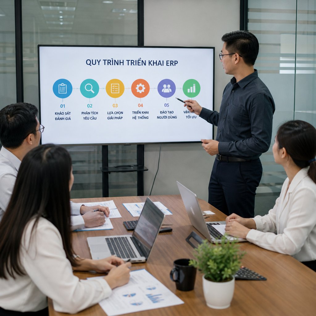 Các bước triển khai phần mềm ERP phù hợp với nhu cầu doanh nghiệp