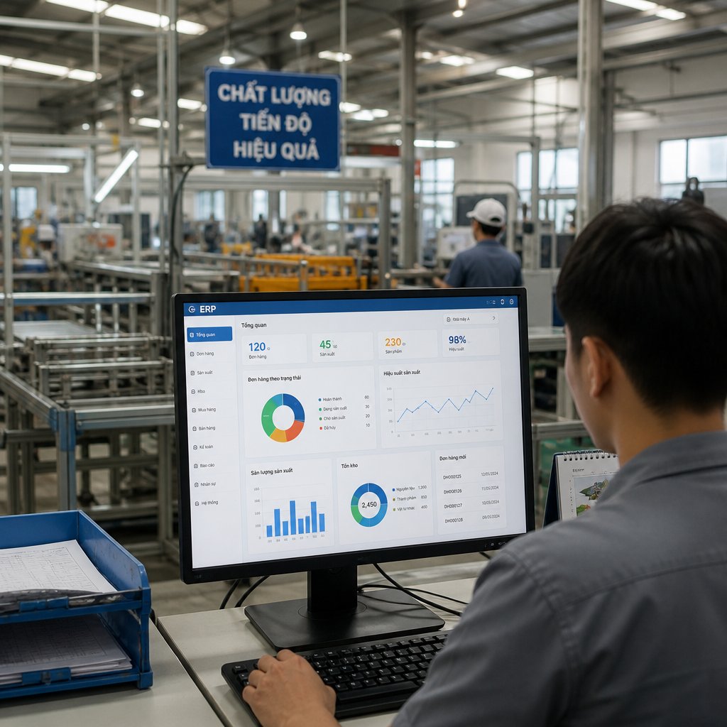 Phần mềm quản lý doanh nghiệp sản xuất hiệu quả Quy trình công cụ và kinh nghiệm thực tế