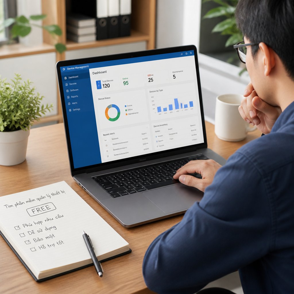 Kinh nghiệm tìm kiếm phần mềm quản lý thiết bị free phù hợp với nhu cầu doanh nghiệp