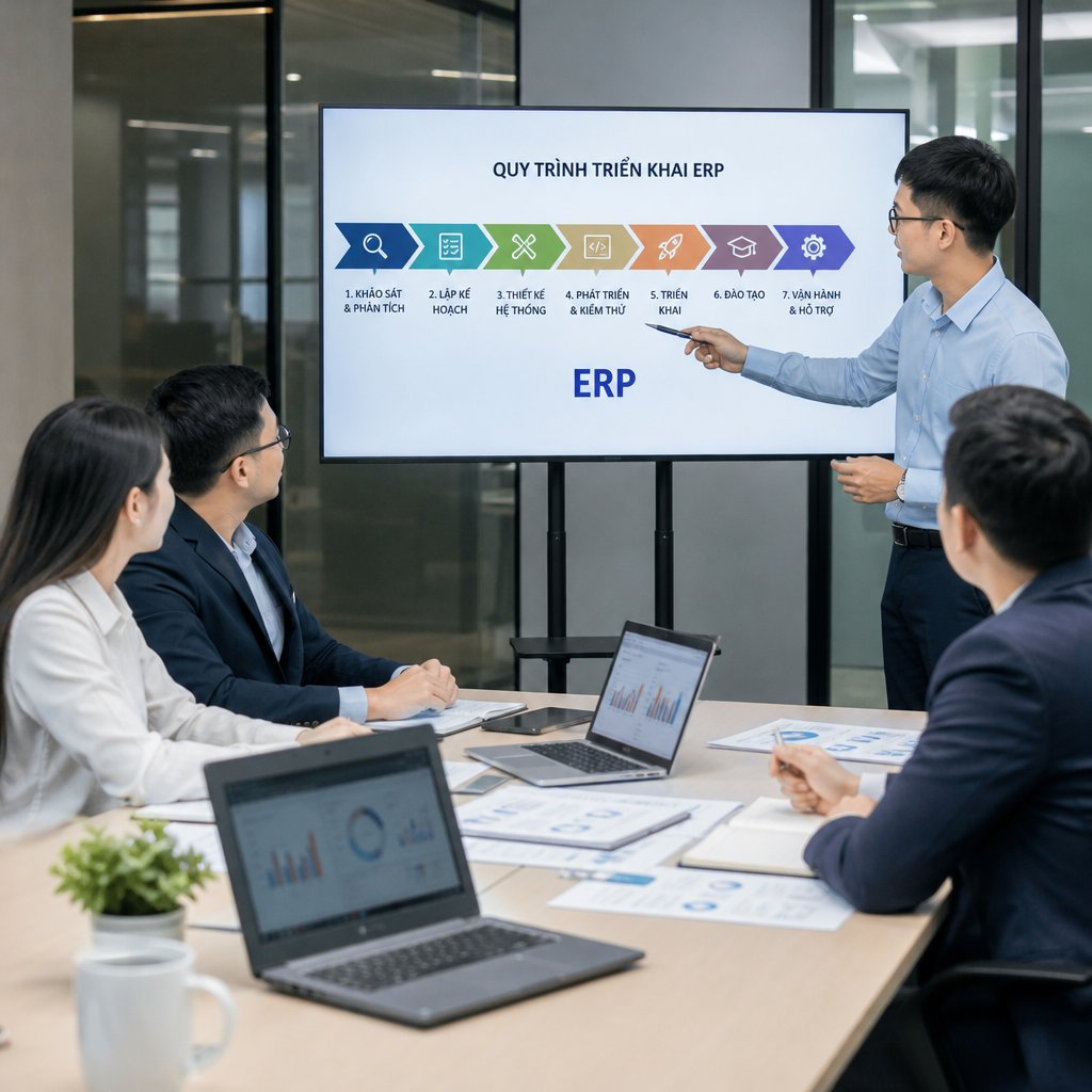 Quy trình triển khai ERP trong thực tế Hướng dẫn từng bước để áp dụng hiệu quả