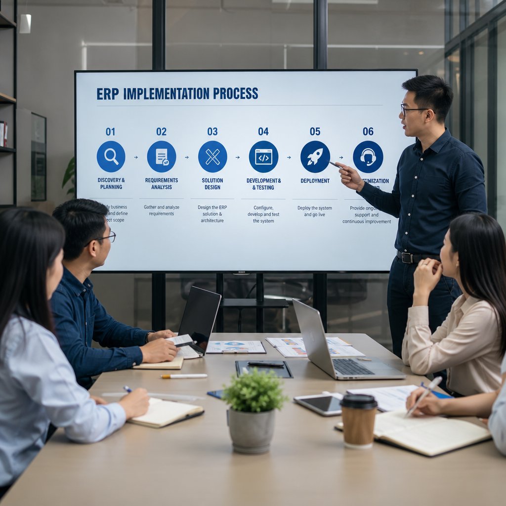 Quy trình triển khai ERP trong thực tế Hướng dẫn từng bước để áp dụng hiệu quả