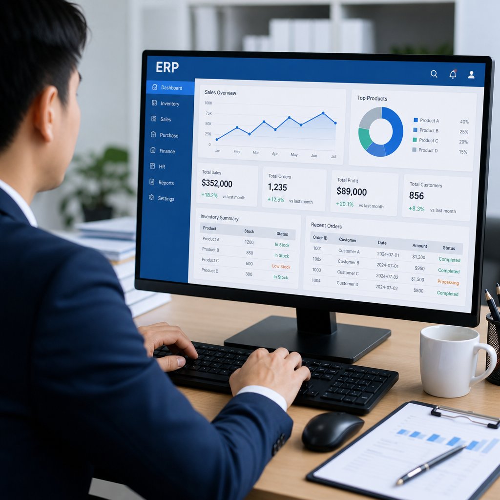 Phân tích sử dụng phần mềm ERP Vai trò và cách triển khai hiệu quả