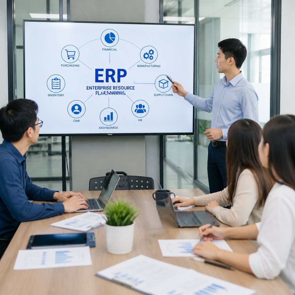 Tìm hiểu ERP Khái niệm vai trò và cách ứng dụng