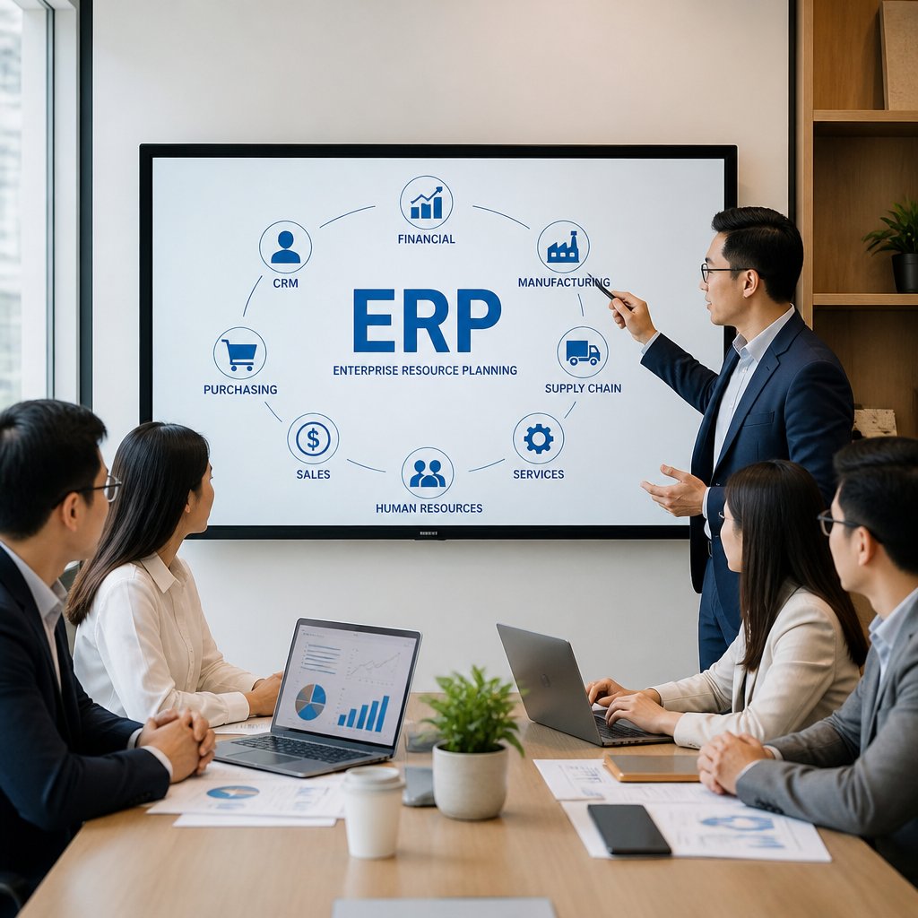 Tìm hiểu ERP Khái niệm vai trò và cách ứng dụng
