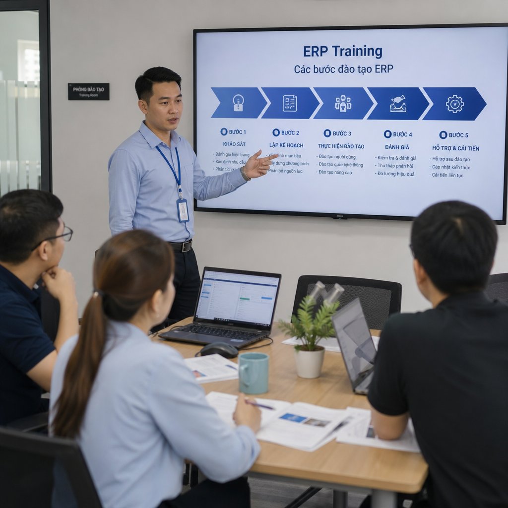 Các bước đào tạo ERP phù hợp với nhu cầu doanh nghiệp