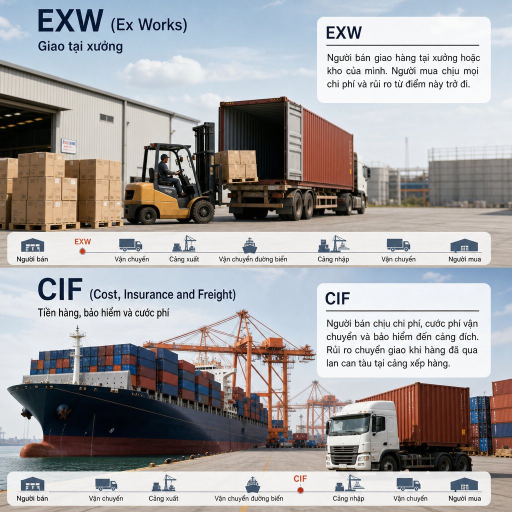 Giá exw và cif hướng dẫn chi tiết và lưu ý quan trọng