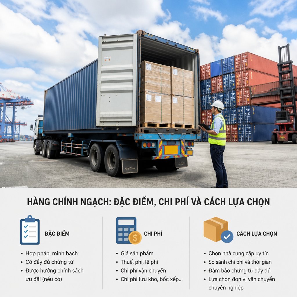 Hàng chính ngạch đặc điểm, chi phí và cách lựa chọn