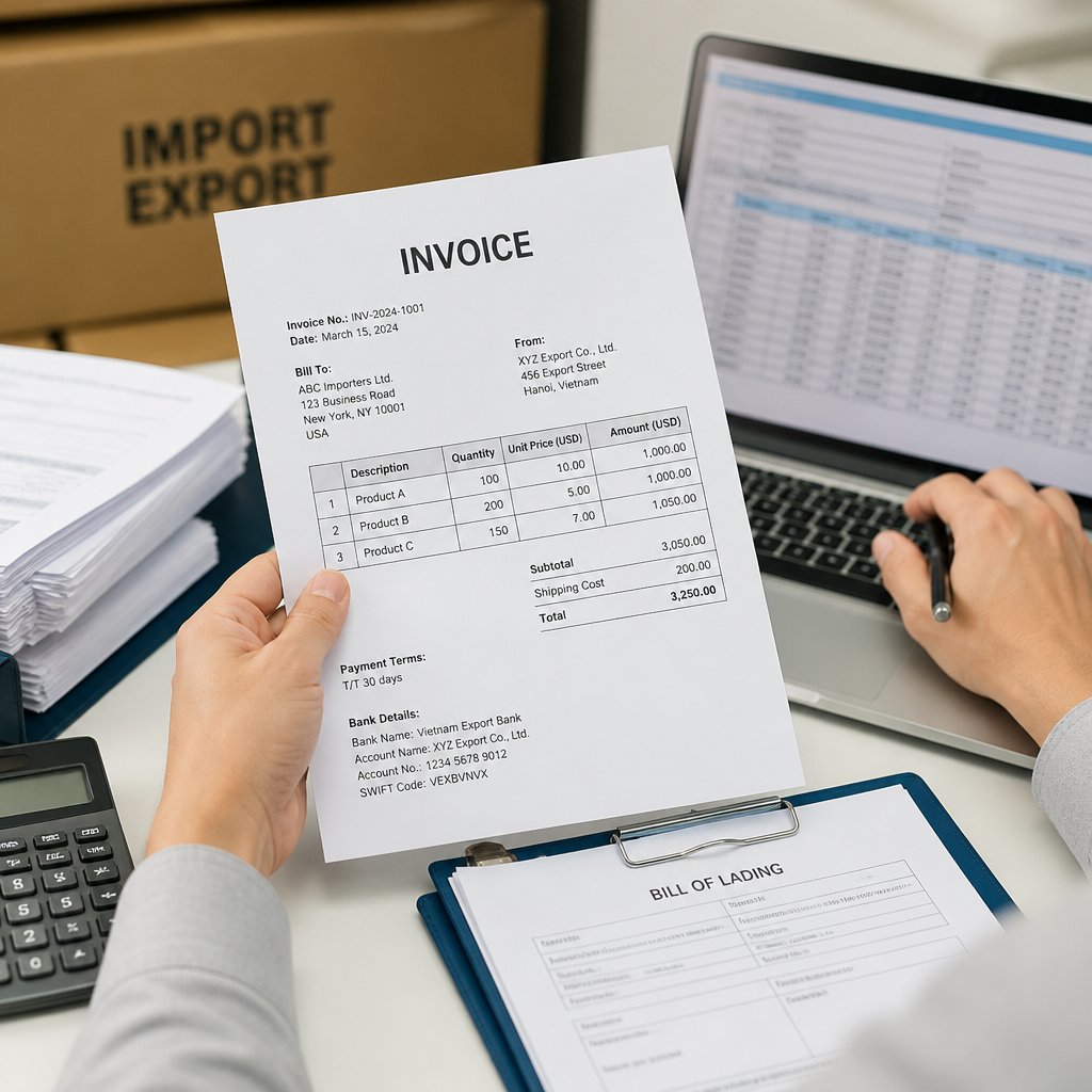 Invoice trong xuất nhập khẩu gồm những gì và cách chuẩn bị