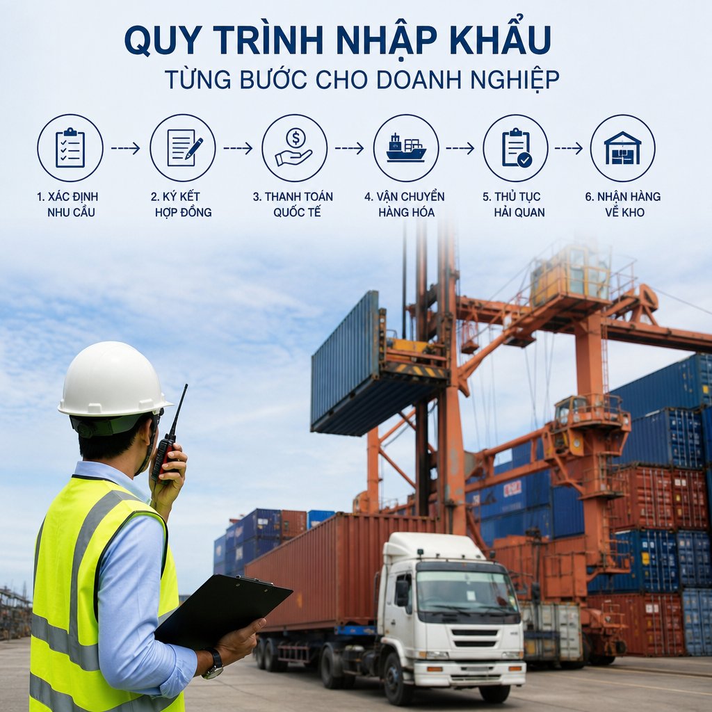 Quy trình nhập khẩu từng bước cho doanh nghiệp