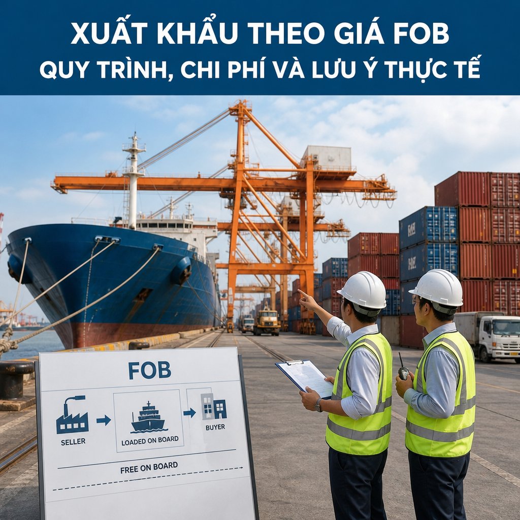 Xuất khẩu theo giá fob quy trình, chi phí và lưu ý thực tế