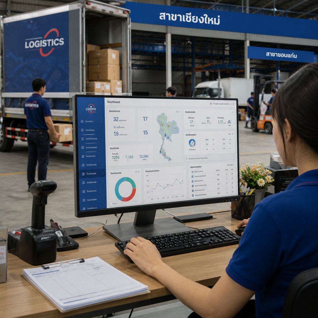 โปรแกรมจัดการสาขาขนส่ง เชื่อมโยงข้อมูลทุกสาขาอย่างเป็นระบบ