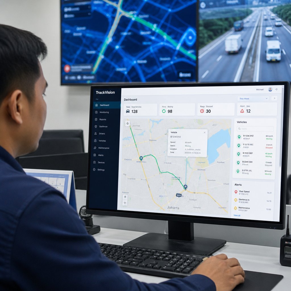 Software Tracking Kendaraan untuk Pemantauan Armada Real Time