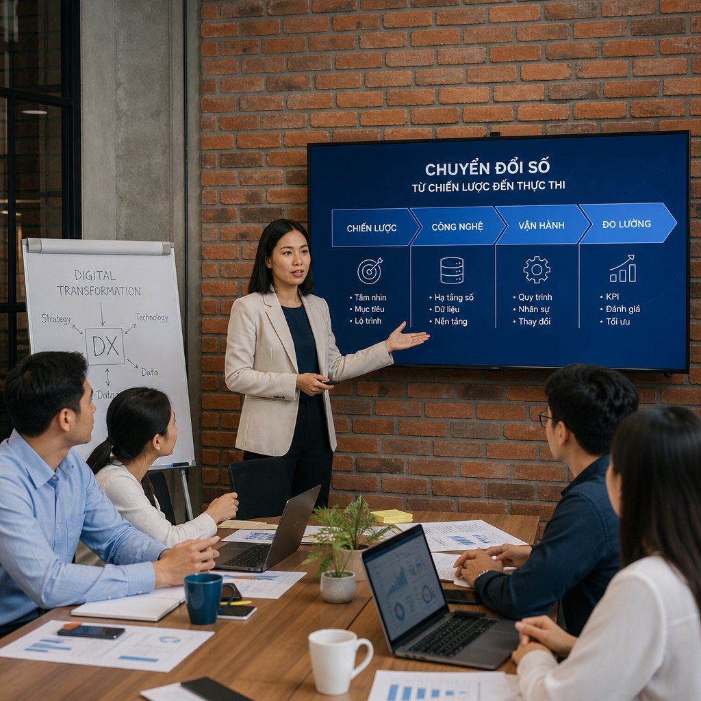 Giải pháp chuyển đổi số cho doanh nghiệp hướng dẫn chi tiết từ cơ bản đến thực tế