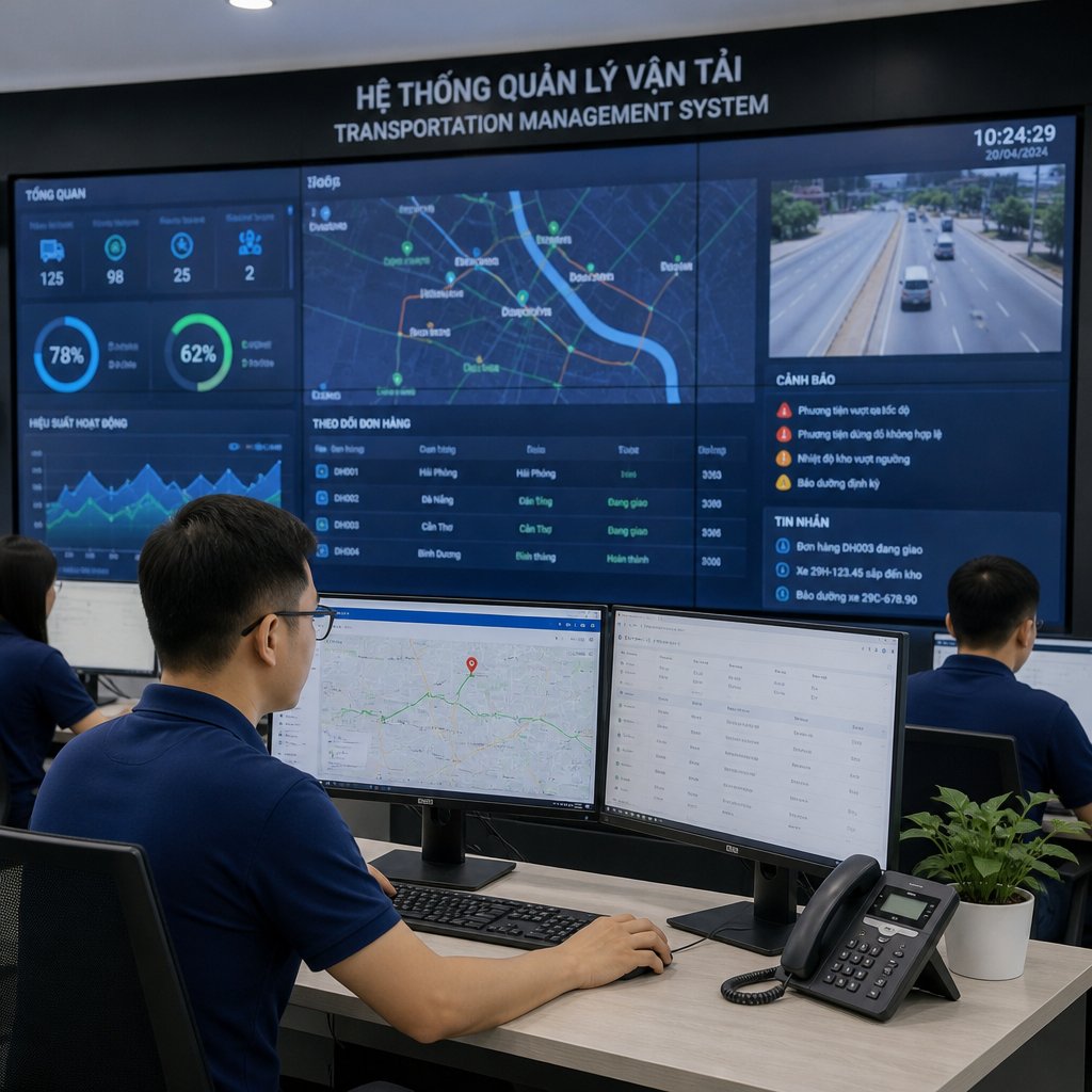 Hệ thống quản lý vận tải cách ứng dụng công nghệ vào vận hành