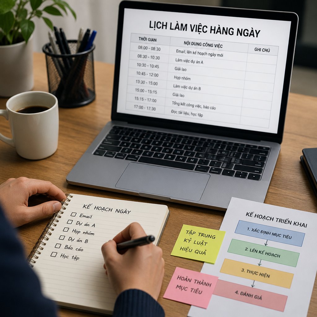 Tìm hiểu lịch làm việc hàng ngày và cách triển khai thực tế