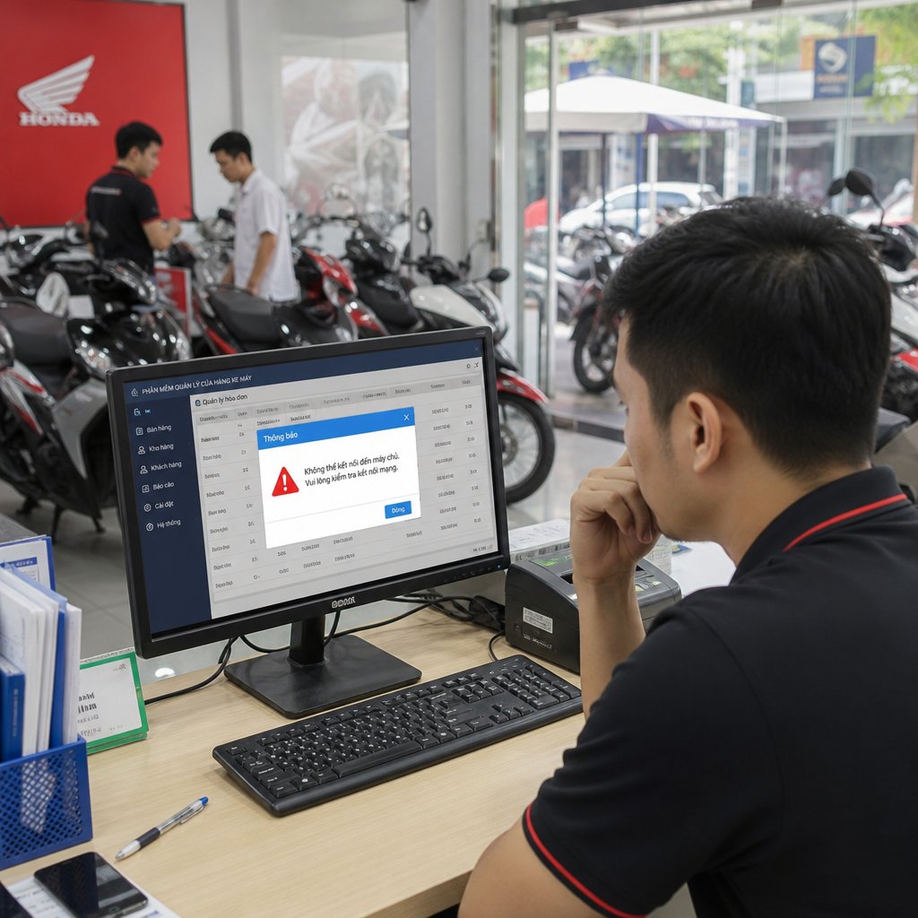 Phần mềm quản lý cửa hàng xe máy những vấn đề thường gặp và cách khắc phục