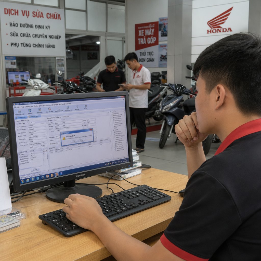 Phần mềm quản lý cửa hàng xe máy những vấn đề thường gặp và cách khắc phục