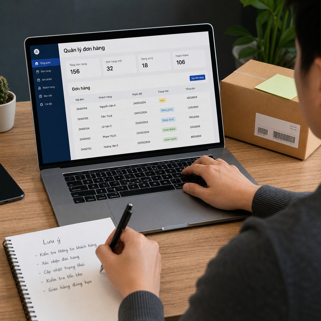 Phần mềm quản lý đơn hàng miễn phí quy trình thực hiện và lưu ý quan trọng