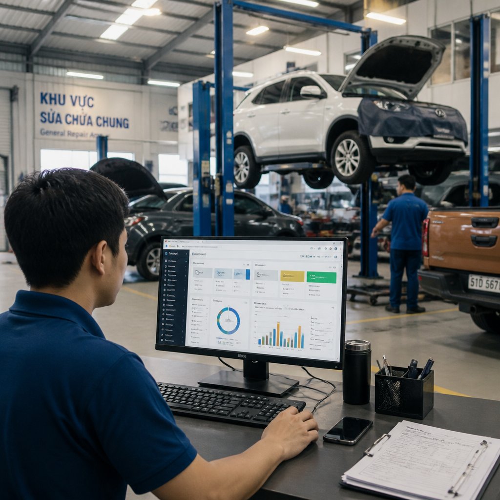 Phần mềm quản lý sửa chữa xe ô tô và những điều doanh nghiệp cần biết
