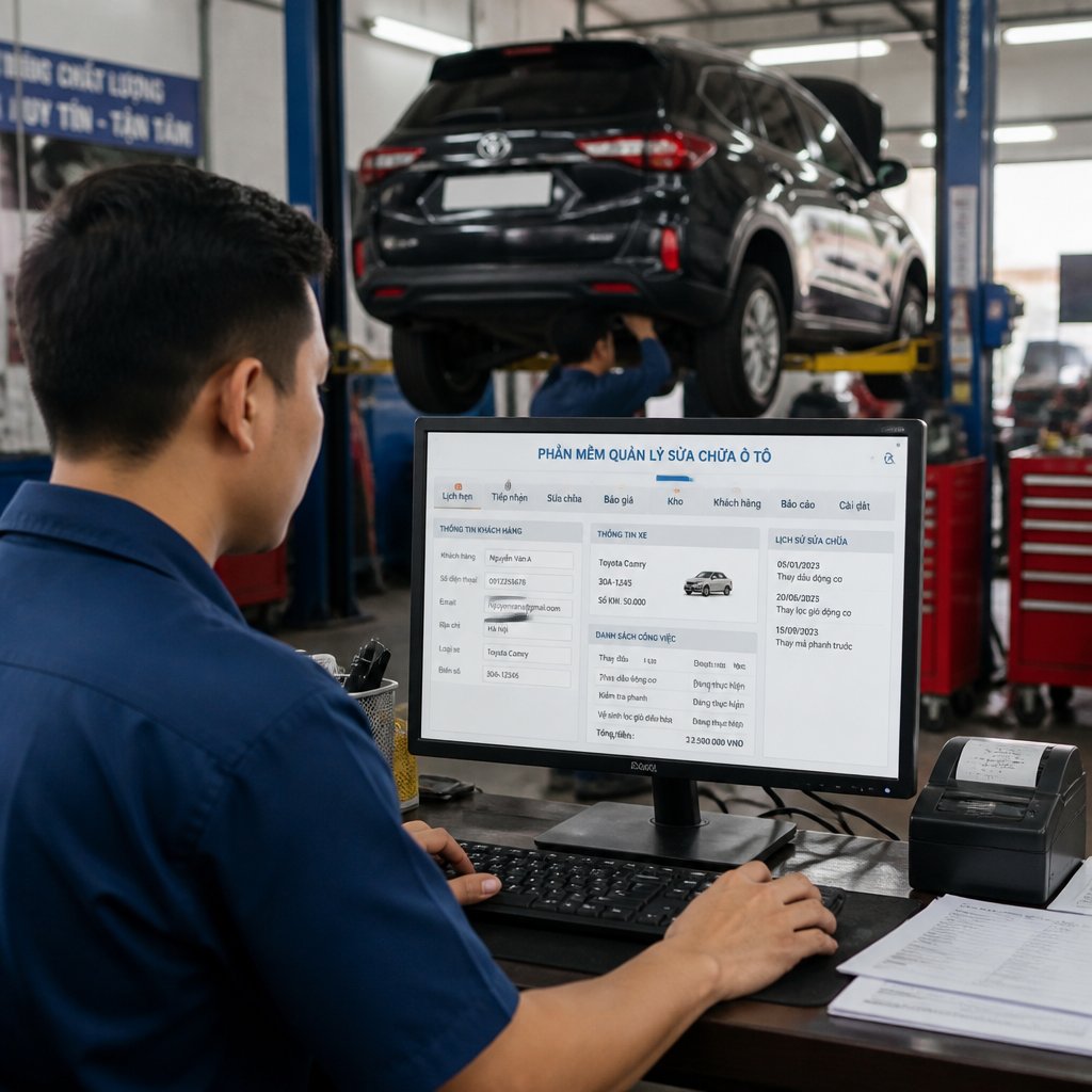 Phần mềm quản lý sửa chữa xe ô tô và những điều doanh nghiệp cần biết