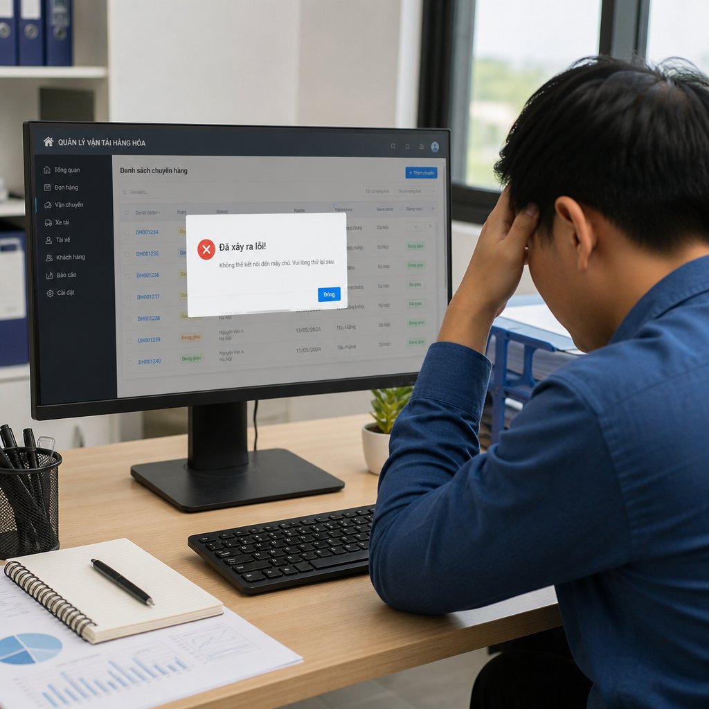 Phần mềm quản lý vận tải hàng hóa những vấn đề thường gặp và cách khắc phục