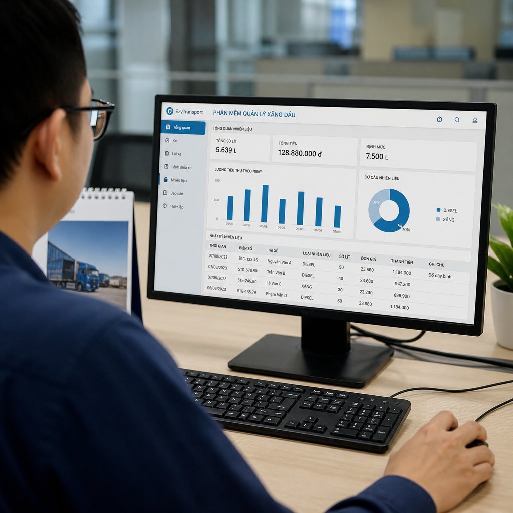 Hướng dẫn phần mềm quản lý xăng dầu xe ô tô hiệu quả cho doanh nghiệp