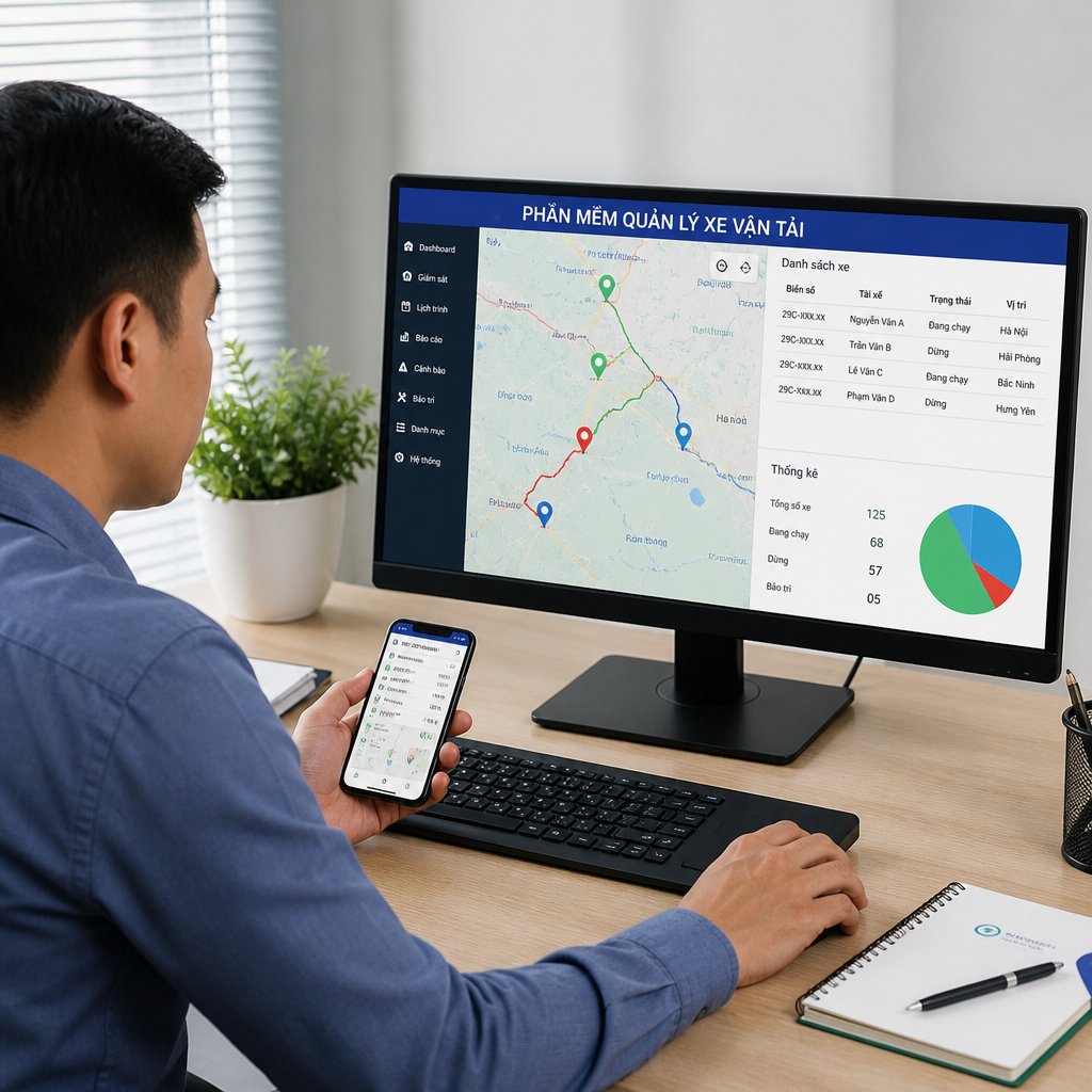 Phần mềm quản lý xe vận tải xu hướng và giải pháp cho doanh nghiệp