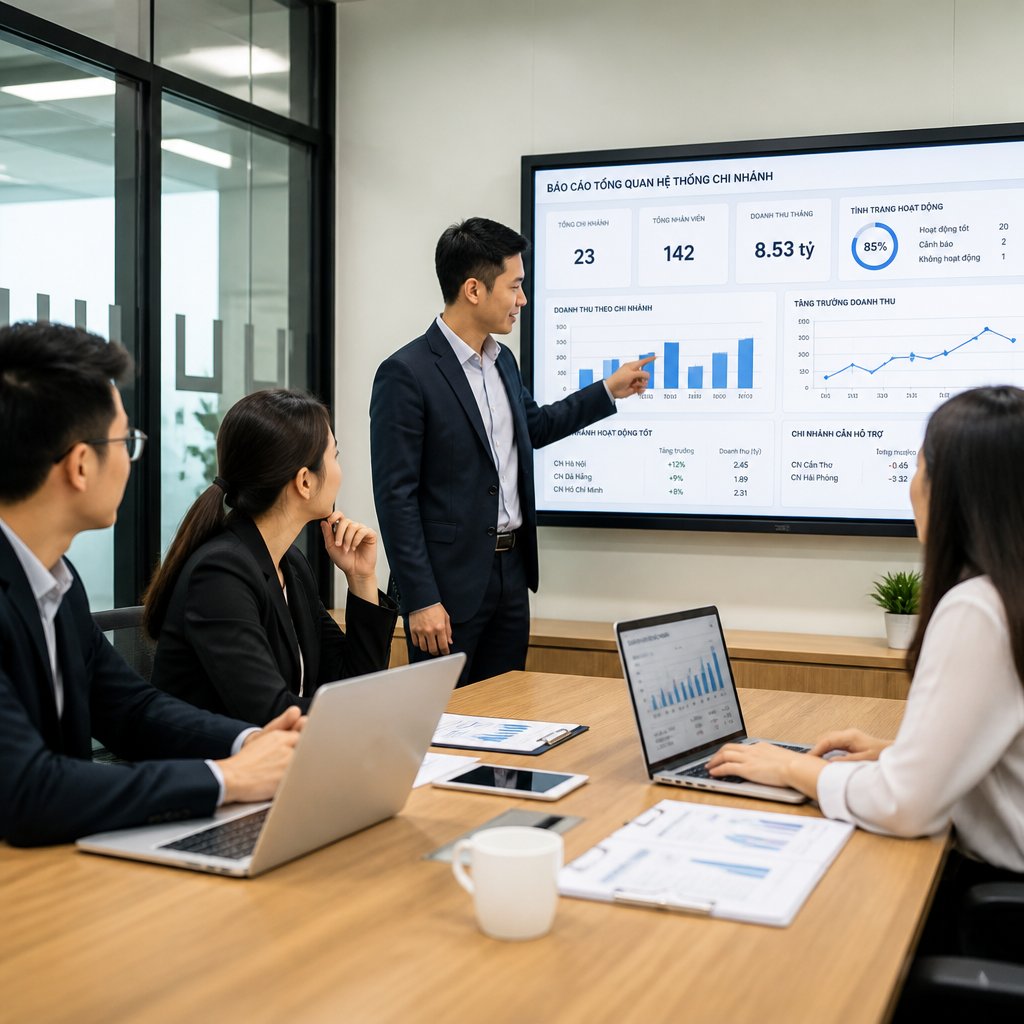 Quản lý chi nhánh giải pháp tối ưu quy trình vận hành