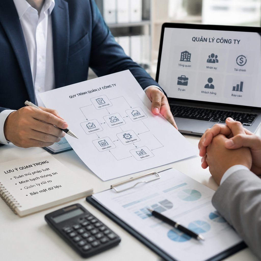 Quản lý công ty quy trình thực hiện và lưu ý quan trọng