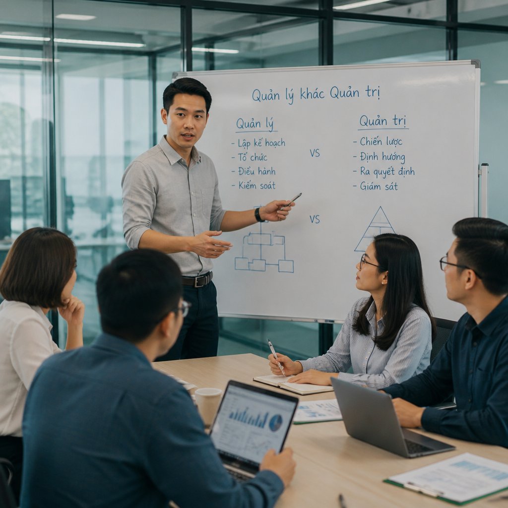 Quản lý khác quản trị hướng dẫn chi tiết từ cơ bản đến thực tế